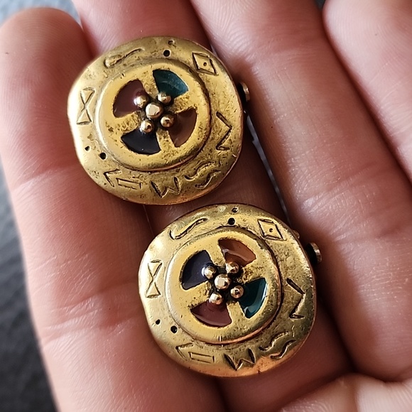 C. Stein clip on earrings - Picture 2 of 6